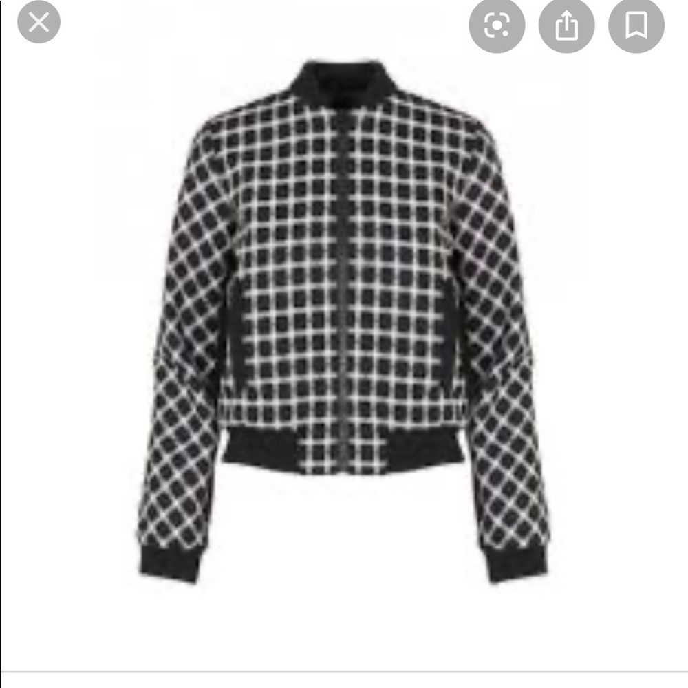 Check Plaid Bomber Jacket